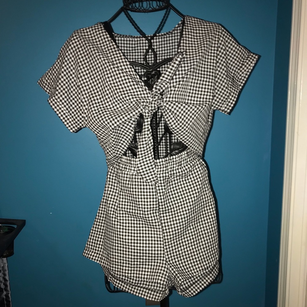 Two piece plaid set